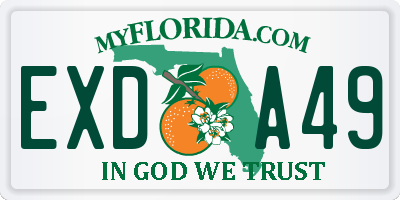 FL license plate EXDA49