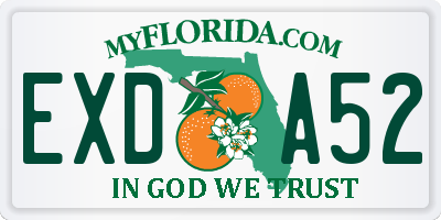 FL license plate EXDA52