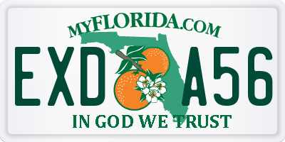 FL license plate EXDA56
