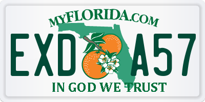 FL license plate EXDA57