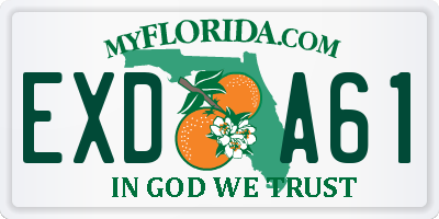 FL license plate EXDA61