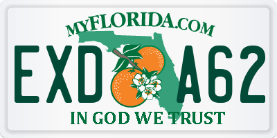 FL license plate EXDA62