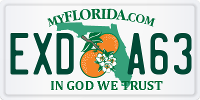 FL license plate EXDA63