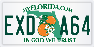 FL license plate EXDA64