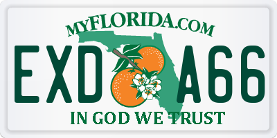 FL license plate EXDA66