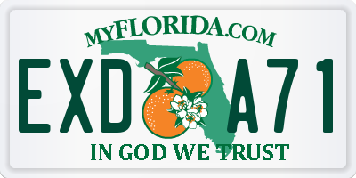 FL license plate EXDA71