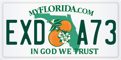 FL license plate EXDA73