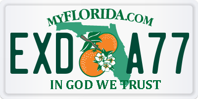 FL license plate EXDA77