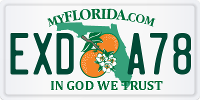 FL license plate EXDA78