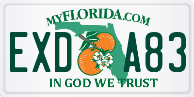 FL license plate EXDA83