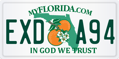 FL license plate EXDA94