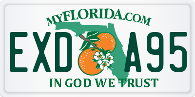 FL license plate EXDA95