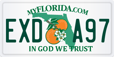 FL license plate EXDA97