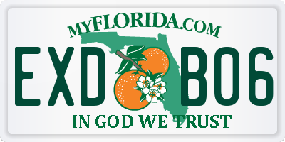 FL license plate EXDB06