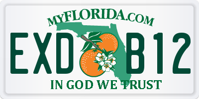 FL license plate EXDB12