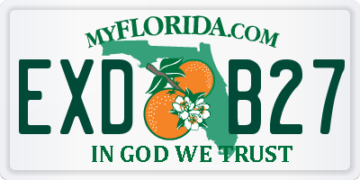 FL license plate EXDB27