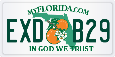 FL license plate EXDB29