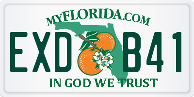 FL license plate EXDB41