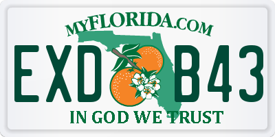 FL license plate EXDB43