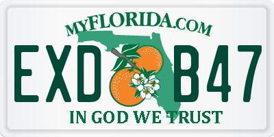 FL license plate EXDB47