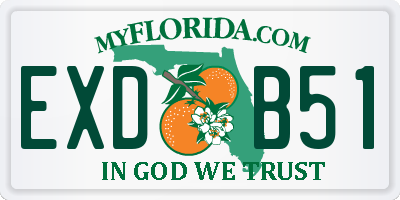 FL license plate EXDB51