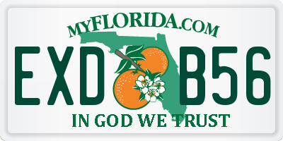 FL license plate EXDB56