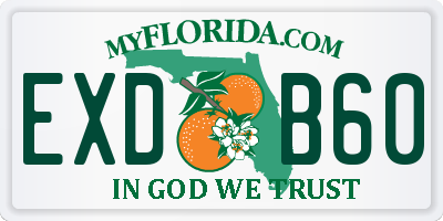 FL license plate EXDB60
