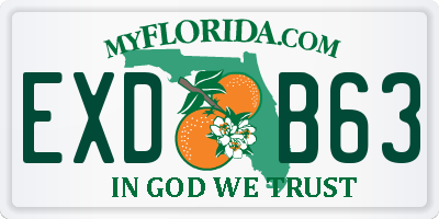 FL license plate EXDB63