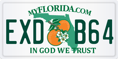 FL license plate EXDB64