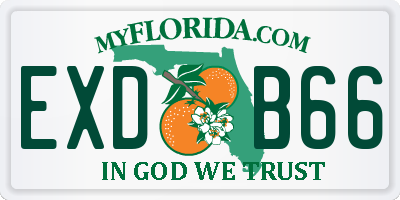 FL license plate EXDB66