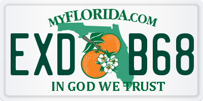 FL license plate EXDB68