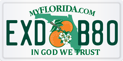FL license plate EXDB80