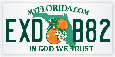 FL license plate EXDB82