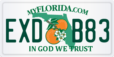 FL license plate EXDB83