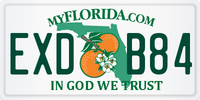 FL license plate EXDB84