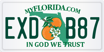 FL license plate EXDB87