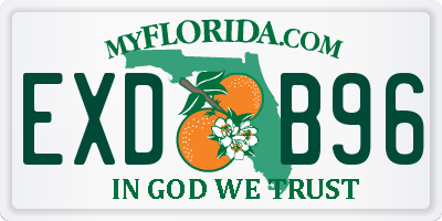 FL license plate EXDB96