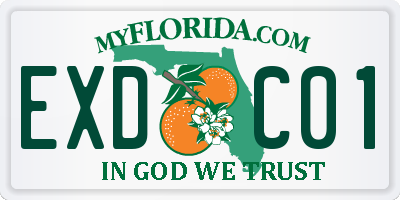 FL license plate EXDC01