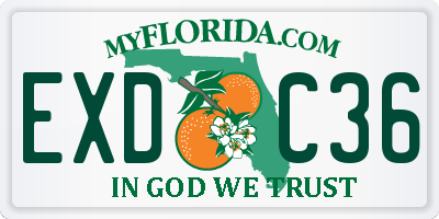 FL license plate EXDC36