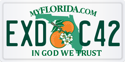 FL license plate EXDC42