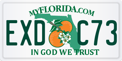 FL license plate EXDC73