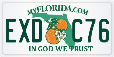 FL license plate EXDC76