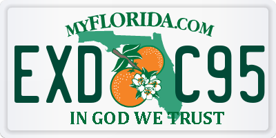 FL license plate EXDC95