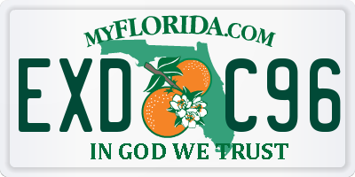 FL license plate EXDC96