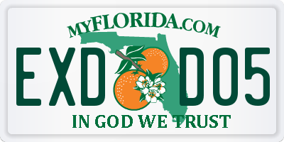 FL license plate EXDD05