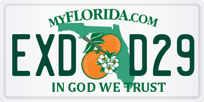 FL license plate EXDD29
