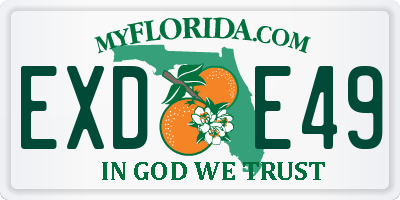 FL license plate EXDE49