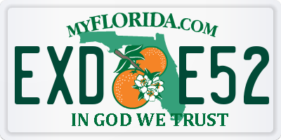 FL license plate EXDE52
