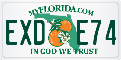 FL license plate EXDE74