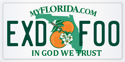 FL license plate EXDF00